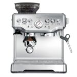 Sage - The Barista Express - Kaffeemaschine mit manuellem Milchaufschäumer & Mahlwerk - Automatisches Mahlen, individueller Milchschaum - Gebürsteter Edelstahl, Milchkännchen mit Temperaturregelung