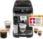 De’Longhi Magnifica Evo Next - Perfetto Kaffeevollautomat mit LatteCrema-Milchaufschäumer, 13 One-Touch-Getränke, Coffee- und Cappuccino Kaffeemaschine, farbiges Touch-Display, Titan (ECAM312.80.TB)