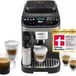 De’Longhi Magnifica Evo Next - Perfetto Kaffeevollautomat mit LatteCrema-Milchaufschäumer, 13 One-Touch-Getränke, Coffee- und Cappuccino Kaffeemaschine, farbiges Touch-Display, Titan (ECAM312.80.TB)