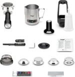 Sage - The Barista Express - Kaffeemaschine mit manuellem Milchaufschäumer & Mahlwerk - Automatisches Mahlen, individueller Milchschaum - Gebürsteter Edelstahl, Milchkännchen mit Temperaturregelung