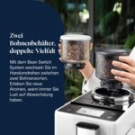 De'Longhi Rivelia EXAM440.55.W Kaffeevollautomat, perfekter Milchschaum, wechselbarer Bohnenbehälter, 16 Kaffee- & Milchgetränke auf Knopfdruck, Extra-Shot-Funktion, 3,5" Touch-Display, Weiß