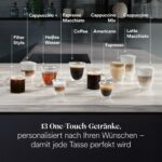De’Longhi Magnifica Evo Next - Perfetto Kaffeevollautomat mit LatteCrema-Milchaufschäumer, 13 One-Touch-Getränke, Coffee- und Cappuccino Kaffeemaschine, farbiges Touch-Display, Titan (ECAM312.80.TB)
