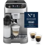De’Longhi Magnifica Evo Next - Perfetto Kaffeevollautomat mit LatteCrema-Milchaufschäumer, 13 One-Touch-Getränke, Coffee- und Cappuccino Kaffeemaschine, farbiges Touch-Display, Titan (ECAM312.80.TB)