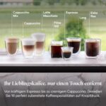 De'Longhi Rivelia EXAM440.55.W Kaffeevollautomat, perfekter Milchschaum, wechselbarer Bohnenbehälter, 16 Kaffee- & Milchgetränke auf Knopfdruck, Extra-Shot-Funktion, 3,5" Touch-Display, Weiß