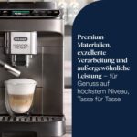 De’Longhi Magnifica Evo Next - Perfetto Kaffeevollautomat mit LatteCrema-Milchaufschäumer, 13 One-Touch-Getränke, Coffee- und Cappuccino Kaffeemaschine, farbiges Touch-Display, Titan (ECAM312.80.TB)