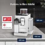 De'Longhi Rivelia EXAM440.55.W Kaffeevollautomat, perfekter Milchschaum, wechselbarer Bohnenbehälter, 16 Kaffee- & Milchgetränke auf Knopfdruck, Extra-Shot-Funktion, 3,5" Touch-Display, Weiß