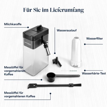 De’Longhi PrimaDonna Soul – Perfetto Kaffeevollautomat mit LatteCrema-Milchaufschäumer, 18 One-Touch-Getränke, Touch-Display, Silber-Schwarz (ECAM612.55.SB)